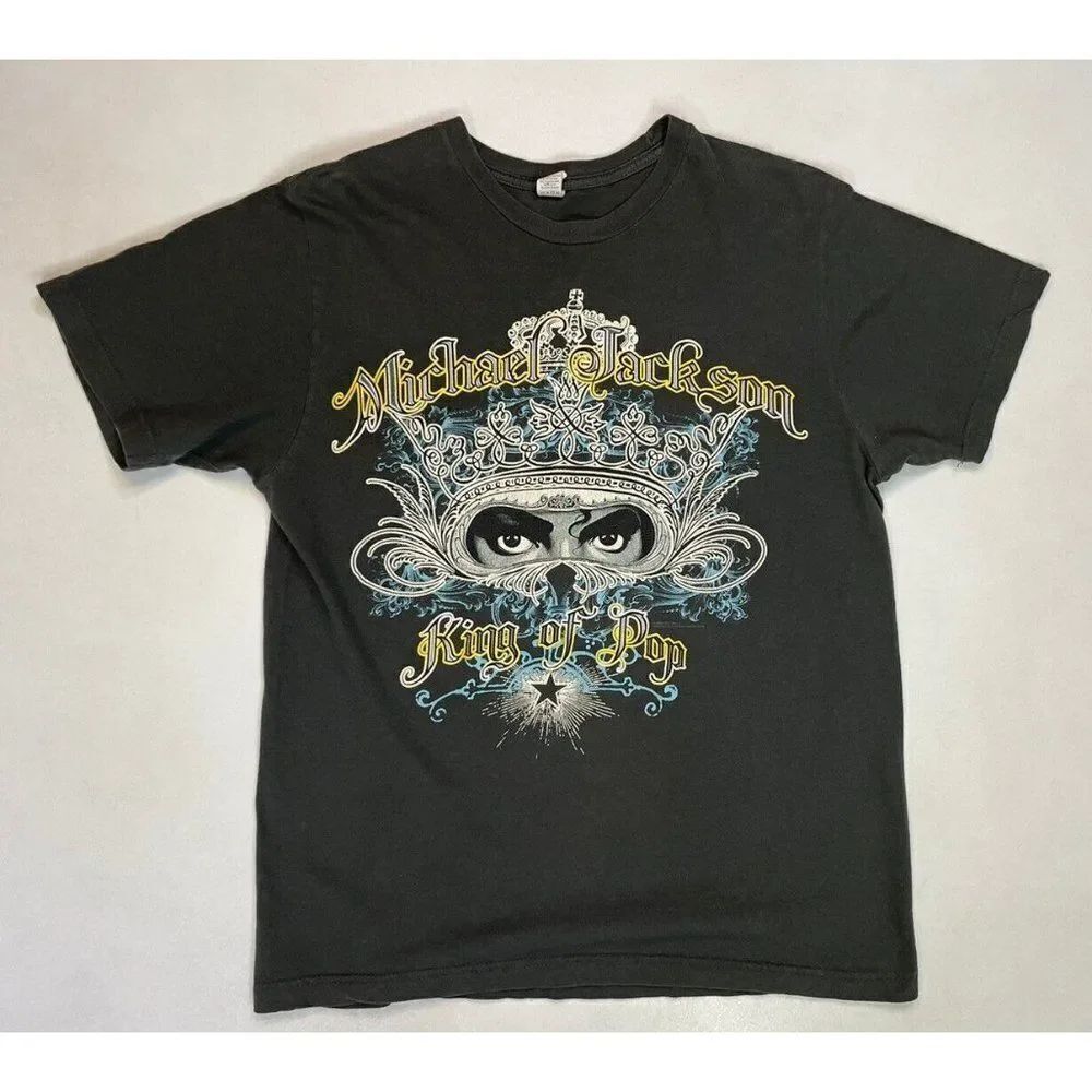 Michael Jackson King Of Pop 2009 Graphic T-shirt Women Medium Gray Music
